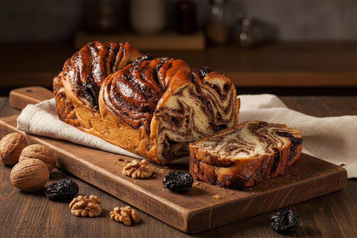 Babka cu Nucă și Prune in a stunning setting